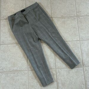 Talbots Skinny Ankle Black/Gray Plaid Pants